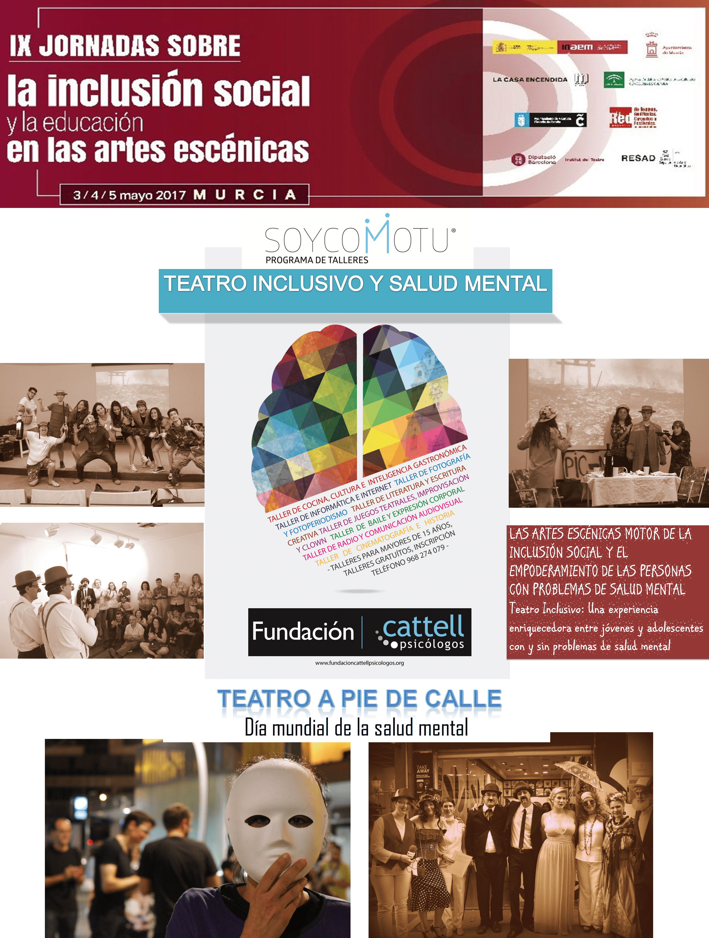 PRÓXIMA INAUGURACIÓN DE LA EXPOSICIÓN “TEATRO INCLUSIVO Y SALUD MENTAL”